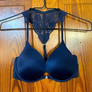 Aerie Navy Racer back push-up Bra